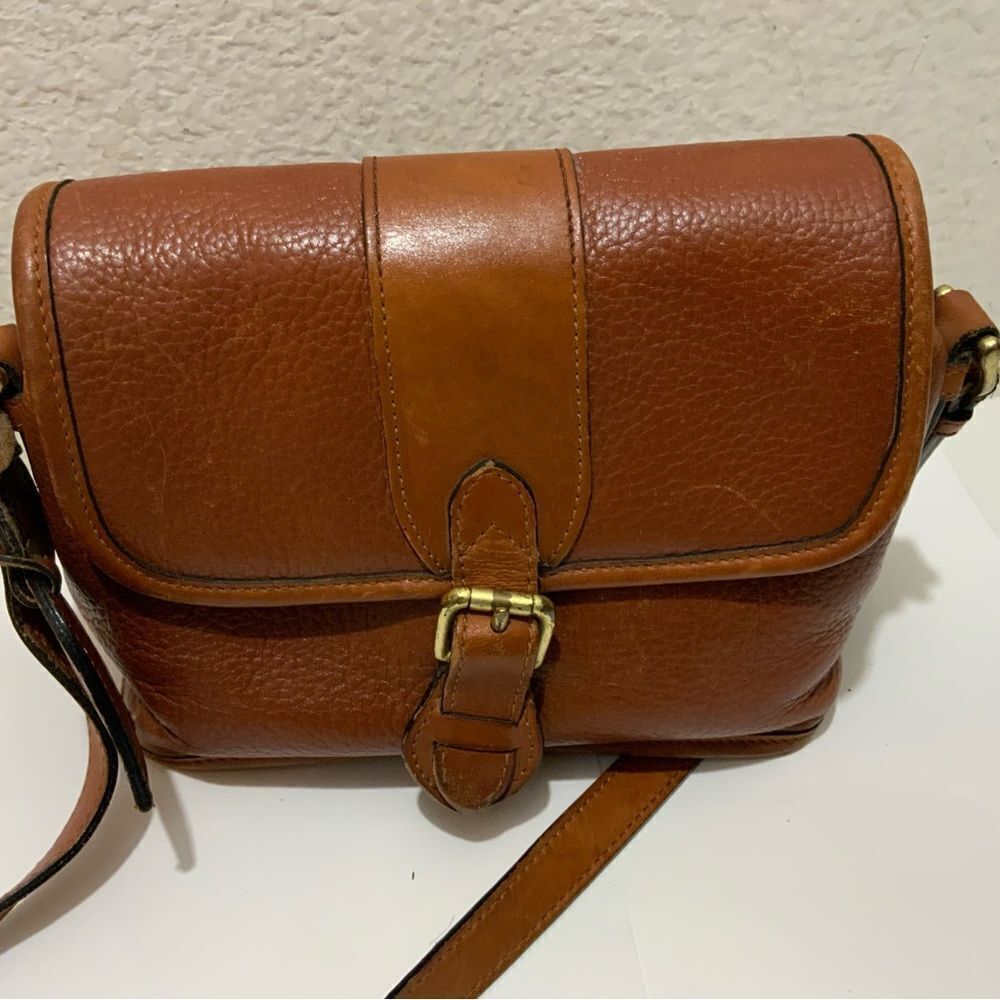 Liz Claiborne Vintage Leather Saddle Purse crossbody